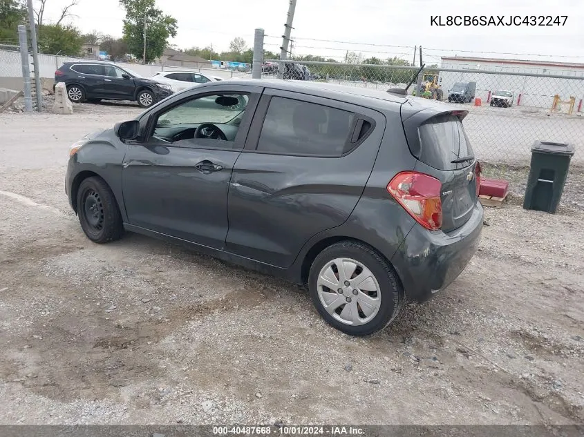 2018 Chevrolet Spark Ls Cvt VIN: KL8CB6SAXJC432247 Lot: 40487668