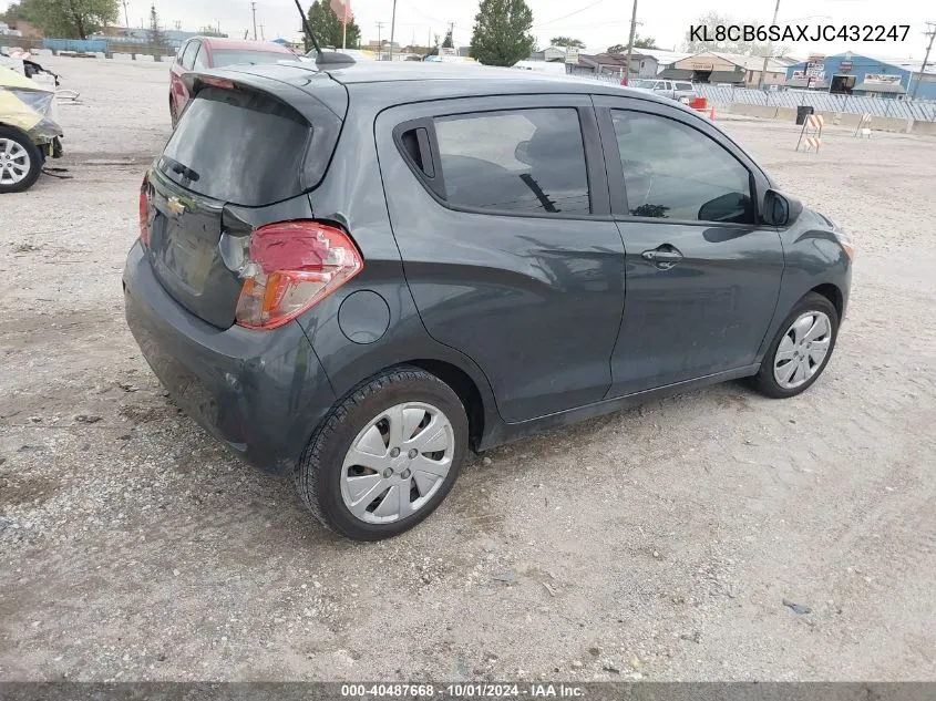 2018 Chevrolet Spark Ls Cvt VIN: KL8CB6SAXJC432247 Lot: 40487668