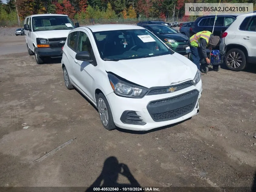 2018 Chevrolet Spark Ls Cvt VIN: KL8CB6SA2JC421081 Lot: 40532040