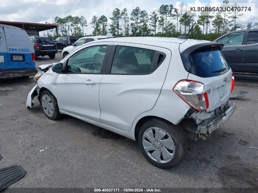 2018 Chevrolet Spark Ls Cvt VIN: KL8CB6SA3JC470774 Lot: 40537171