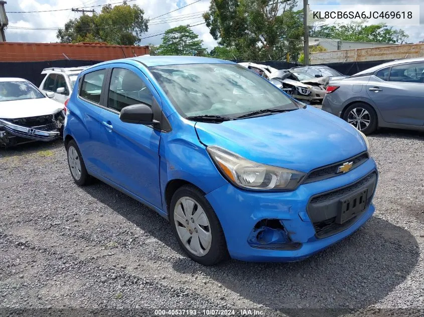 2018 Chevrolet Spark Ls Cvt VIN: KL8CB6SA6JC469618 Lot: 40537193