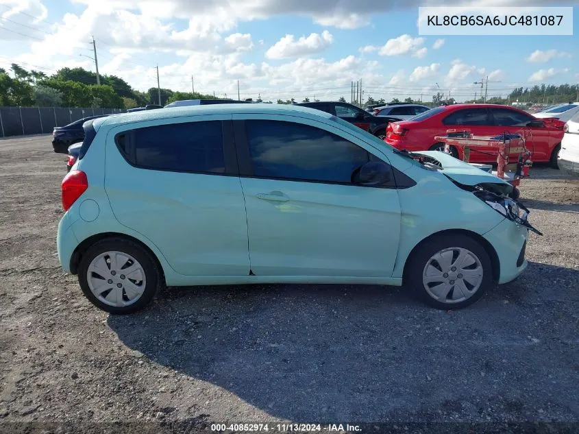 2018 Chevrolet Spark Ls Cvt VIN: KL8CB6SA6JC481087 Lot: 40852974