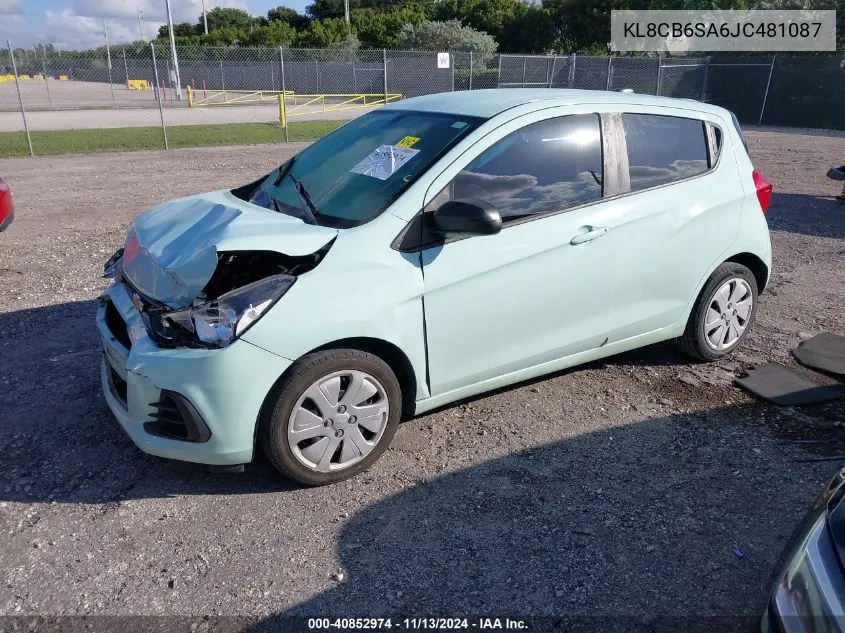 2018 Chevrolet Spark Ls Cvt VIN: KL8CB6SA6JC481087 Lot: 40852974