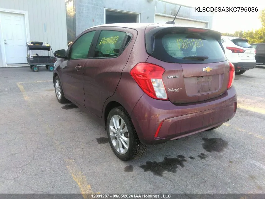 KL8CD6SA3KC796036 2019 Chevrolet Spark 1Lt