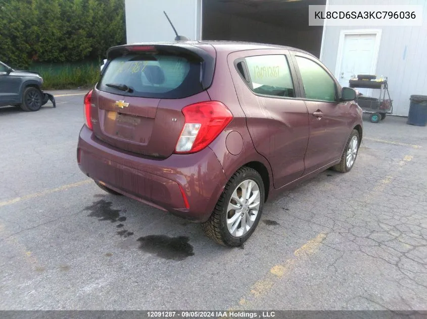 KL8CD6SA3KC796036 2019 Chevrolet Spark 1Lt