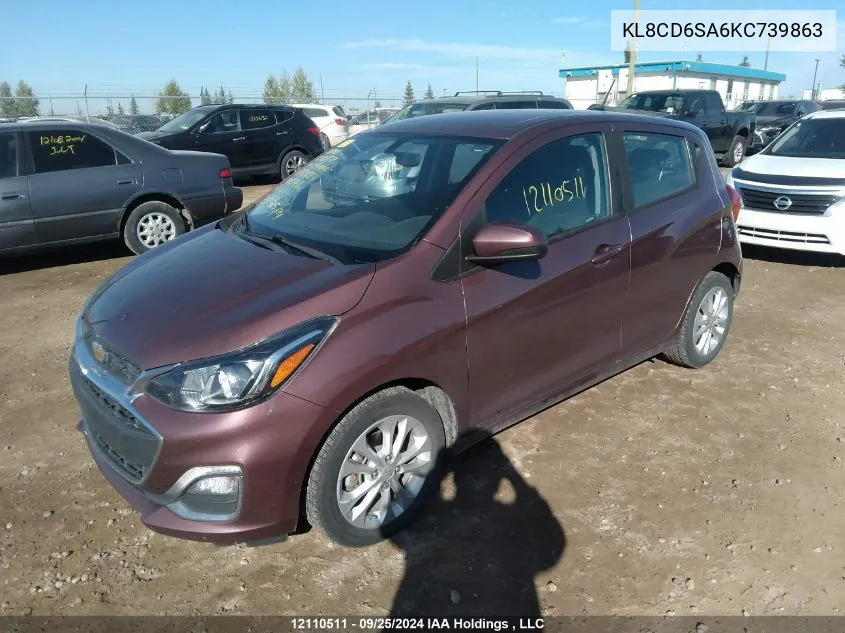 2019 Chevrolet Spark VIN: KL8CD6SA6KC739863 Lot: 12110511