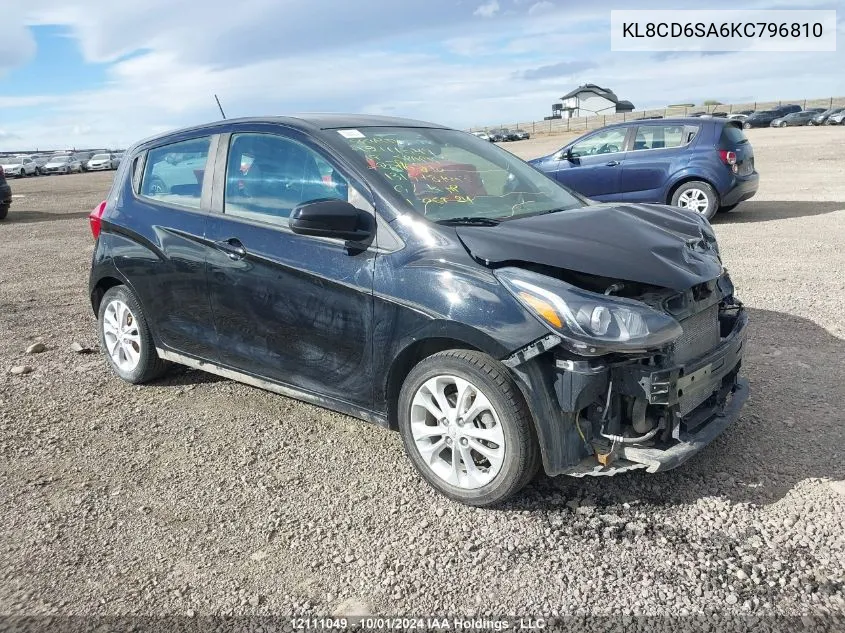 2019 Chevrolet Spark 1Lt VIN: KL8CD6SA6KC796810 Lot: 12111049