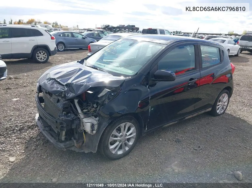 2019 Chevrolet Spark 1Lt VIN: KL8CD6SA6KC796810 Lot: 12111049