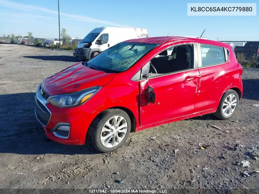 2019 Chevrolet Spark VIN: KL8CC6SA4KC779880 Lot: 12117042