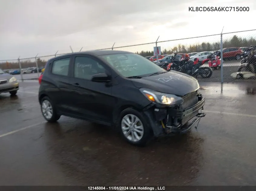 2019 Chevrolet Spark VIN: KL8CD6SA6KC715000 Lot: 12145004