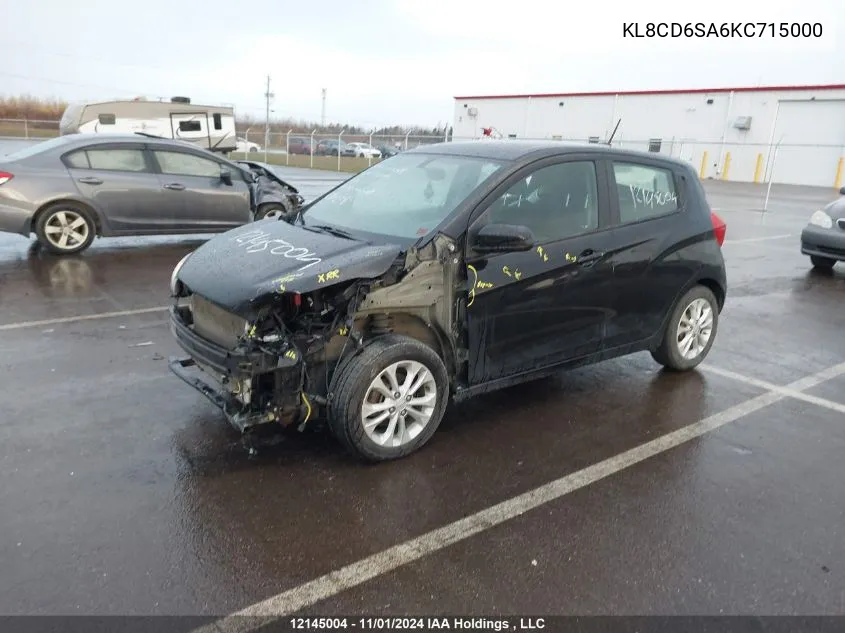 2019 Chevrolet Spark VIN: KL8CD6SA6KC715000 Lot: 12145004