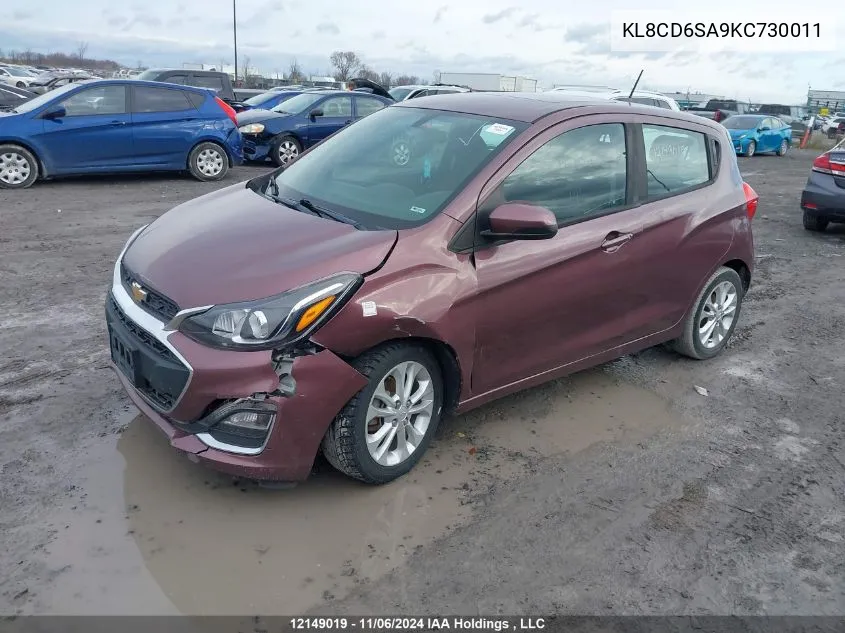 2019 Chevrolet Spark VIN: KL8CD6SA9KC730011 Lot: 12149019