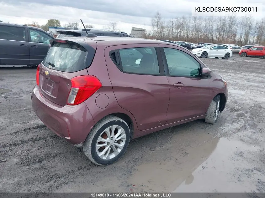 2019 Chevrolet Spark VIN: KL8CD6SA9KC730011 Lot: 12149019