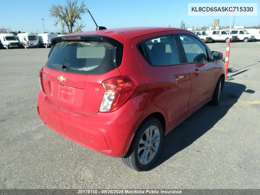 2019 Chevrolet Spark Ls VIN: KL8CD6SA5KC715330 Lot: 20178150