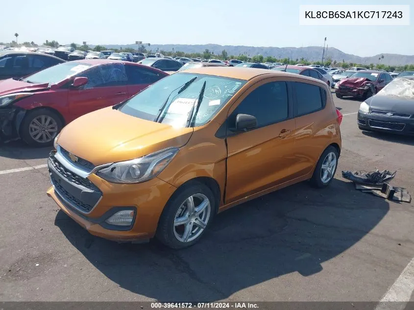 2019 Chevrolet Spark Ls Cvt VIN: KL8CB6SA1KC717243 Lot: 39641572