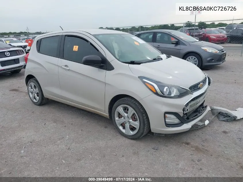 KL8CB6SA0KC726726 2019 Chevrolet Spark Ls Cvt