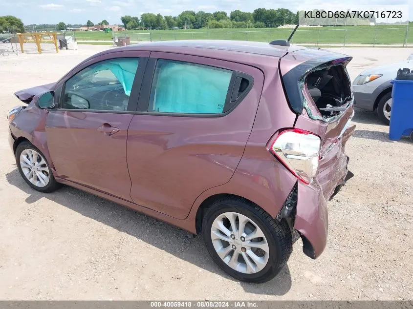 2019 Chevrolet Spark 1Lt Cvt VIN: KL8CD6SA7KC716723 Lot: 40059418