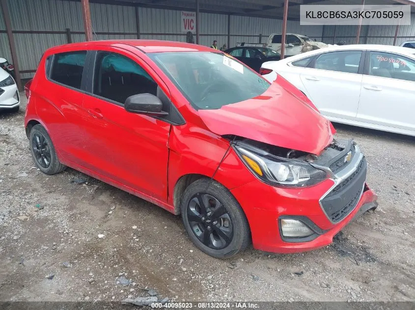 2019 Chevrolet Spark Ls VIN: KL8CB6SA3KC705059 Lot: 40095023