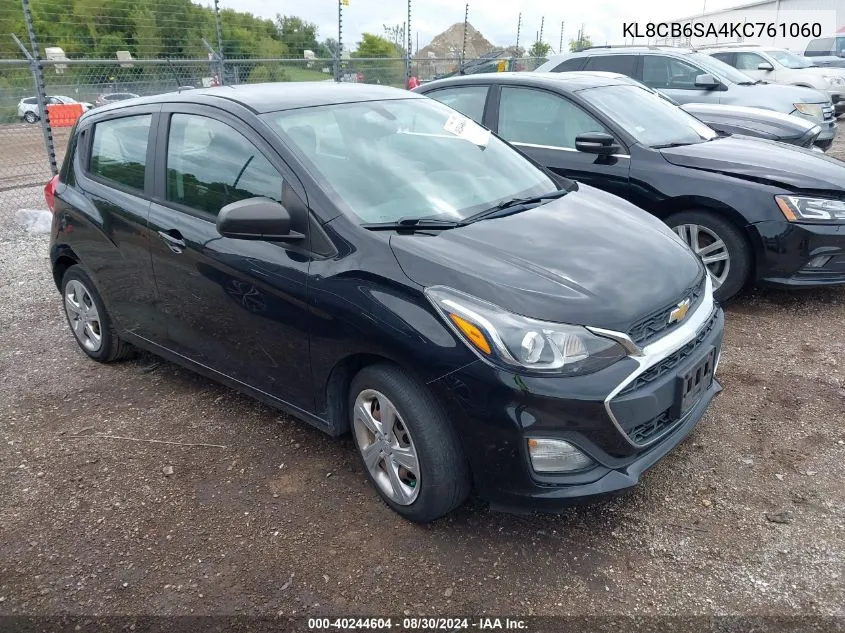 2019 Chevrolet Spark Ls Cvt VIN: KL8CB6SA4KC761060 Lot: 40244604