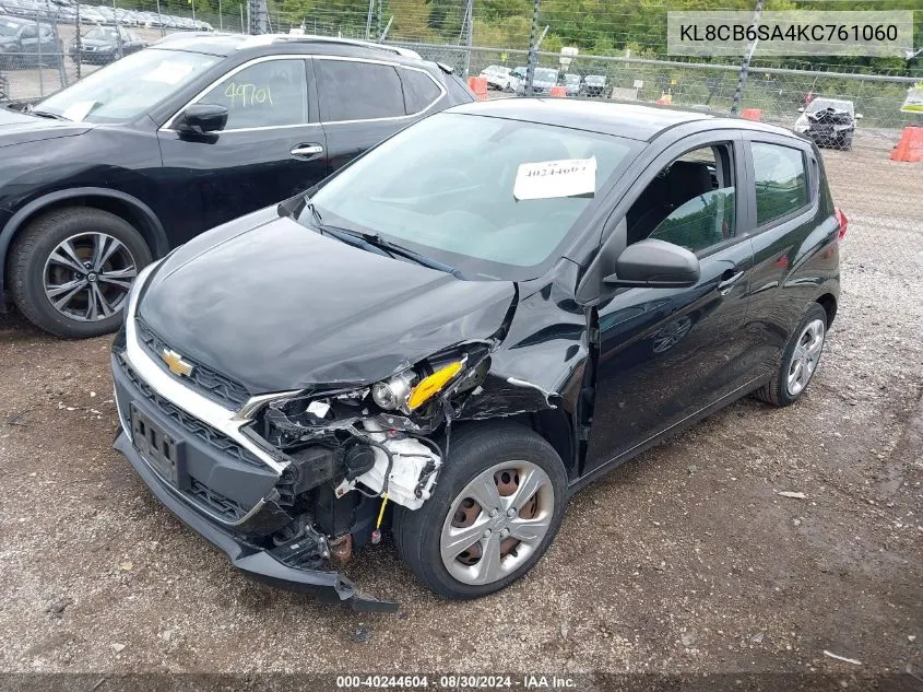 2019 Chevrolet Spark Ls Cvt VIN: KL8CB6SA4KC761060 Lot: 40244604