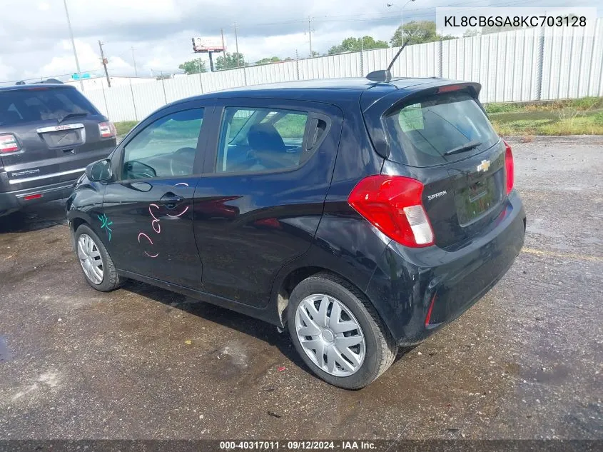 2019 Chevrolet Spark Ls VIN: KL8CB6SA8KC703128 Lot: 40317011