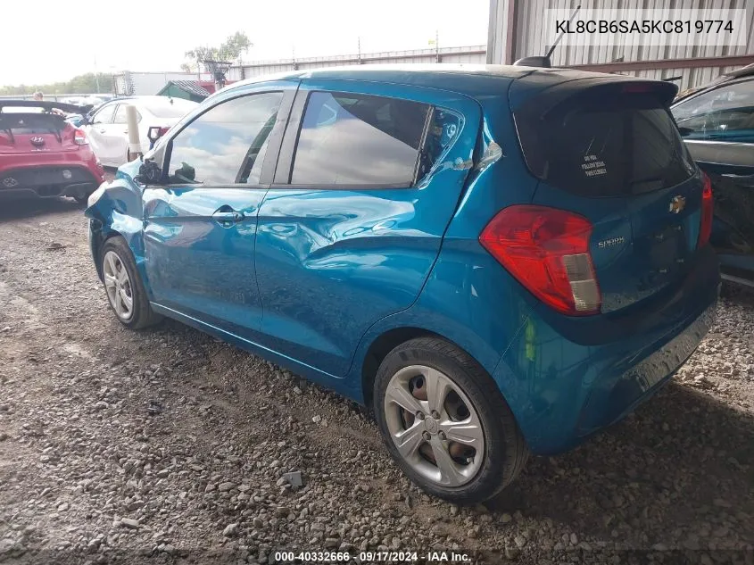 2019 Chevrolet Spark Ls VIN: KL8CB6SA5KC819774 Lot: 40332666