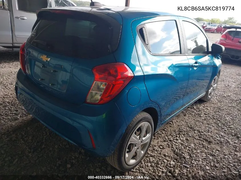 2019 Chevrolet Spark Ls VIN: KL8CB6SA5KC819774 Lot: 40332666