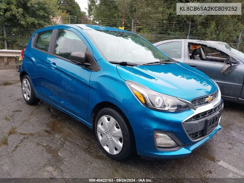 2019 Chevrolet Spark Ls Cvt VIN: KL8CB6SA2KC809252 Lot: 40422183