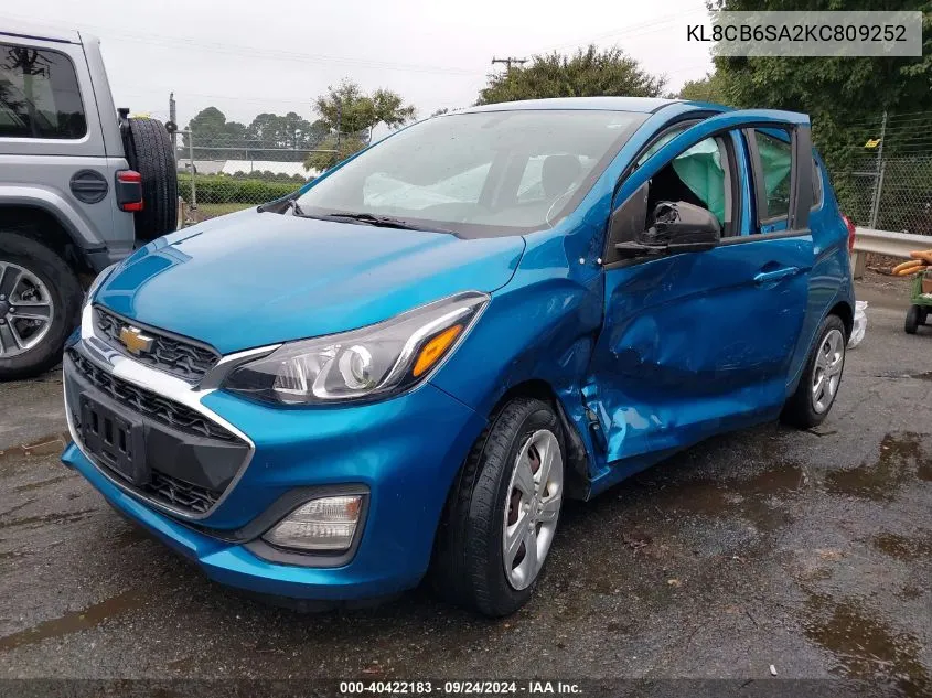 2019 Chevrolet Spark Ls Cvt VIN: KL8CB6SA2KC809252 Lot: 40422183