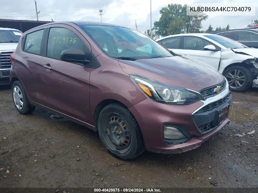 2019 Chevrolet Spark Ls Cvt VIN: KL8CB6SA4KC704079 Lot: 40429575