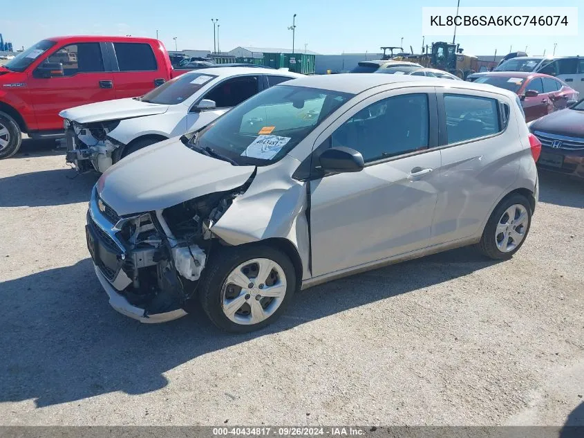 2019 Chevrolet Spark Ls Cvt VIN: KL8CB6SA6KC746074 Lot: 40434817