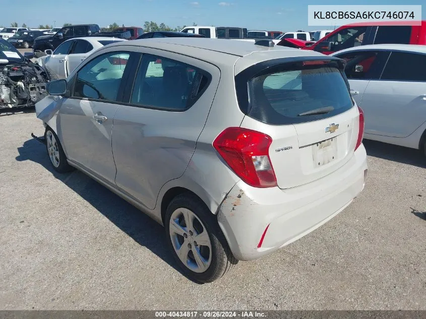 KL8CB6SA6KC746074 2019 Chevrolet Spark Ls Cvt