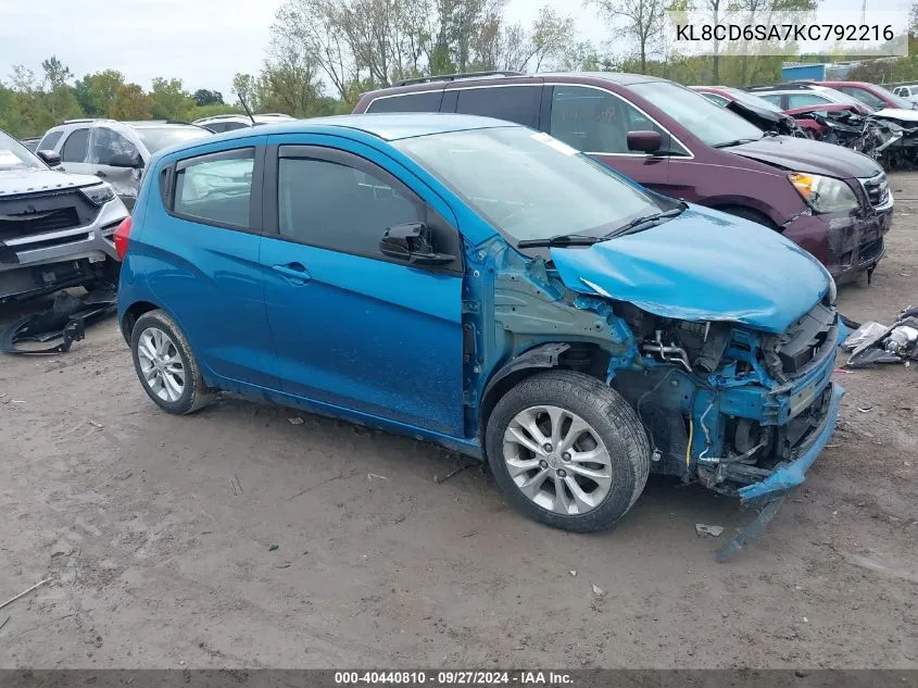 2019 Chevrolet Spark 1Lt Cvt VIN: KL8CD6SA7KC792216 Lot: 40440810