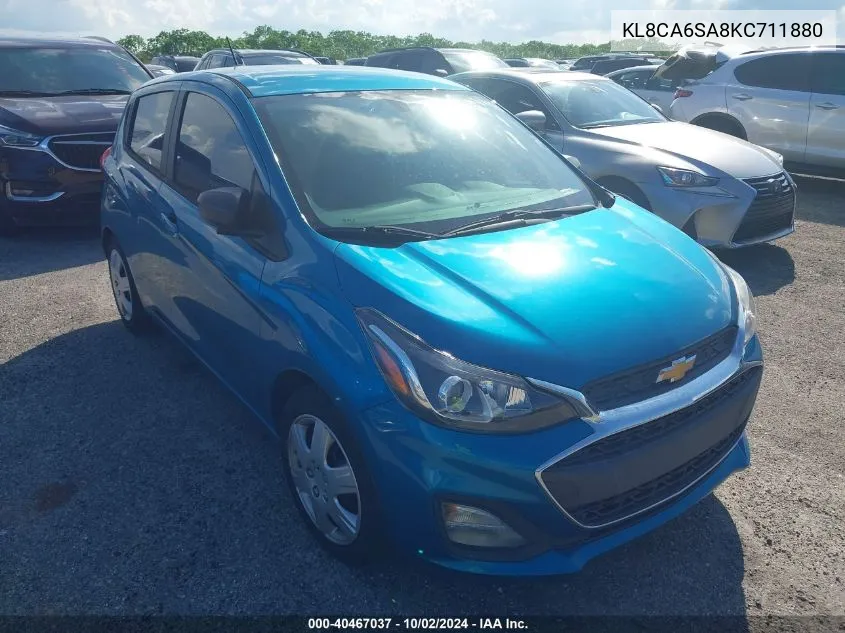 2019 Chevrolet Spark Ls Manual VIN: KL8CA6SA8KC711880 Lot: 40467037