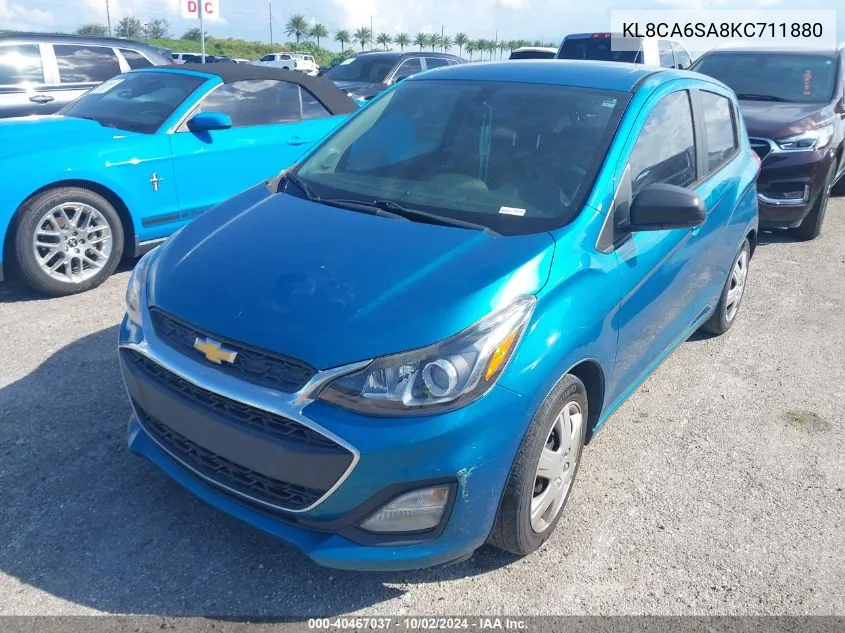 2019 Chevrolet Spark Ls Manual VIN: KL8CA6SA8KC711880 Lot: 40467037