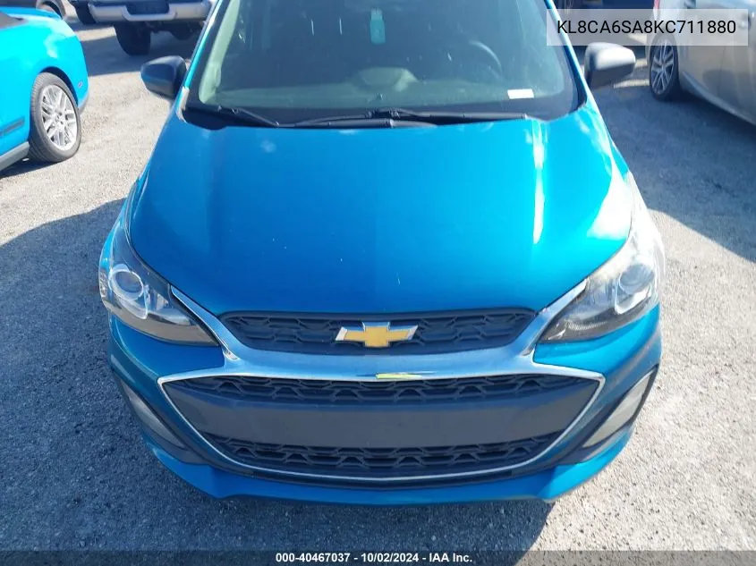 2019 Chevrolet Spark Ls Manual VIN: KL8CA6SA8KC711880 Lot: 40467037