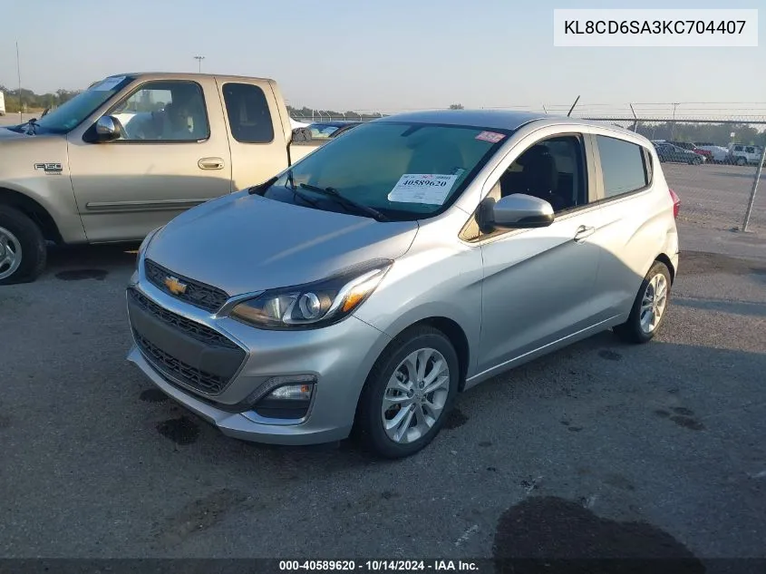 KL8CD6SA3KC704407 2019 Chevrolet Spark 1Lt Cvt