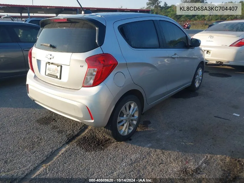 2019 Chevrolet Spark 1Lt Cvt VIN: KL8CD6SA3KC704407 Lot: 40589620