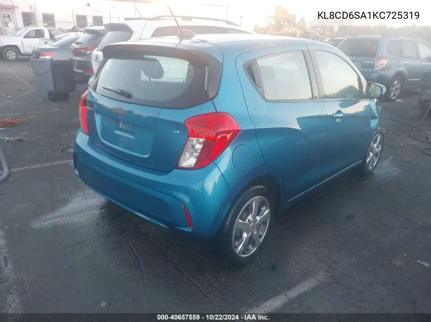 2019 Chevrolet Spark 1Lt Cvt VIN: KL8CD6SA1KC725319 Lot: 40657559