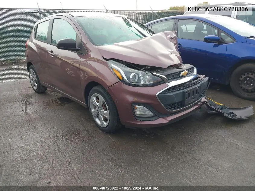 2019 Chevrolet Spark Ls Cvt VIN: KL8CB6SA8KC728336 Lot: 40723922