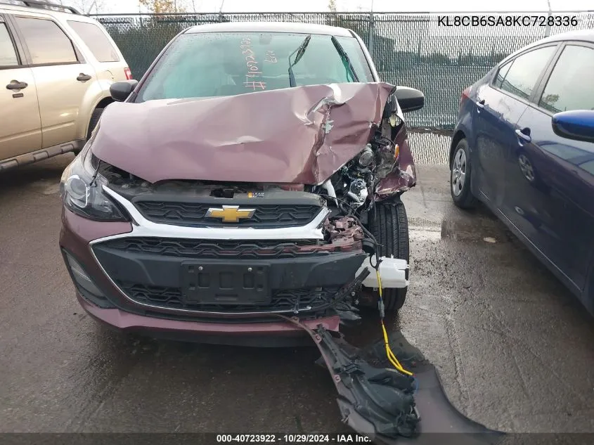 2019 Chevrolet Spark Ls Cvt VIN: KL8CB6SA8KC728336 Lot: 40723922