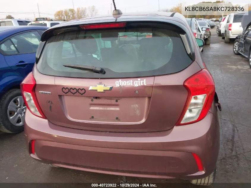 2019 Chevrolet Spark Ls Cvt VIN: KL8CB6SA8KC728336 Lot: 40723922