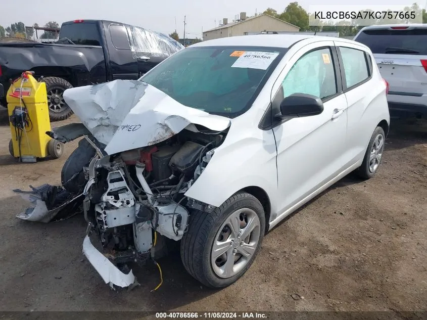 2019 Chevrolet Spark Ls Cvt VIN: KL8CB6SA7KC757665 Lot: 40786566