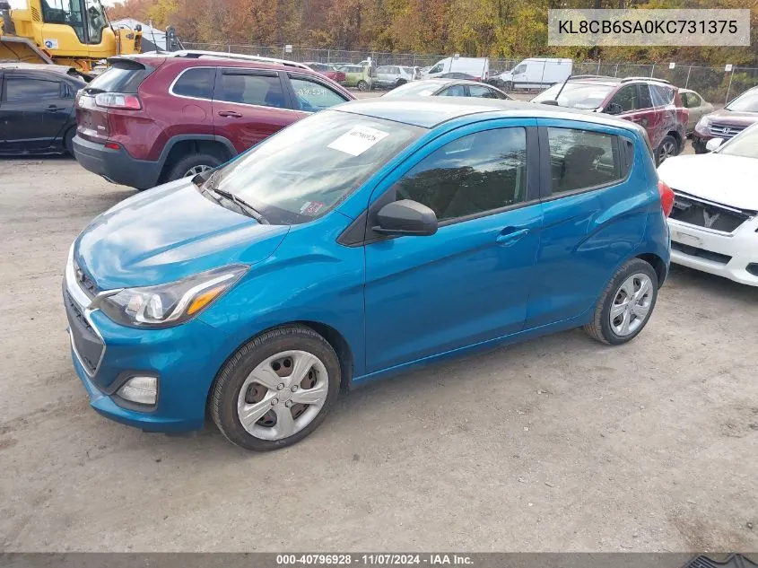 2019 Chevrolet Spark Ls Cvt VIN: KL8CB6SA0KC731375 Lot: 40796928