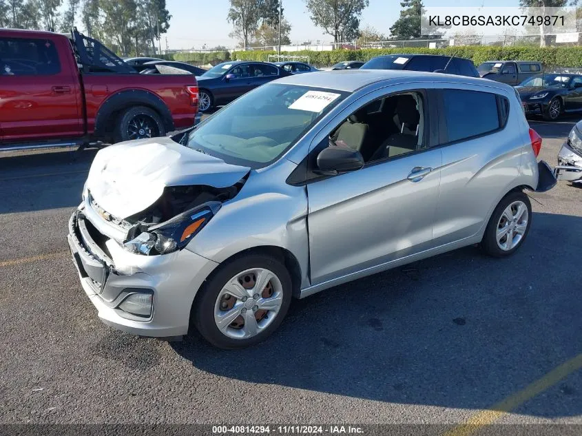 2019 Chevrolet Spark Ls VIN: KL8CB6SA3KC749871 Lot: 40814294