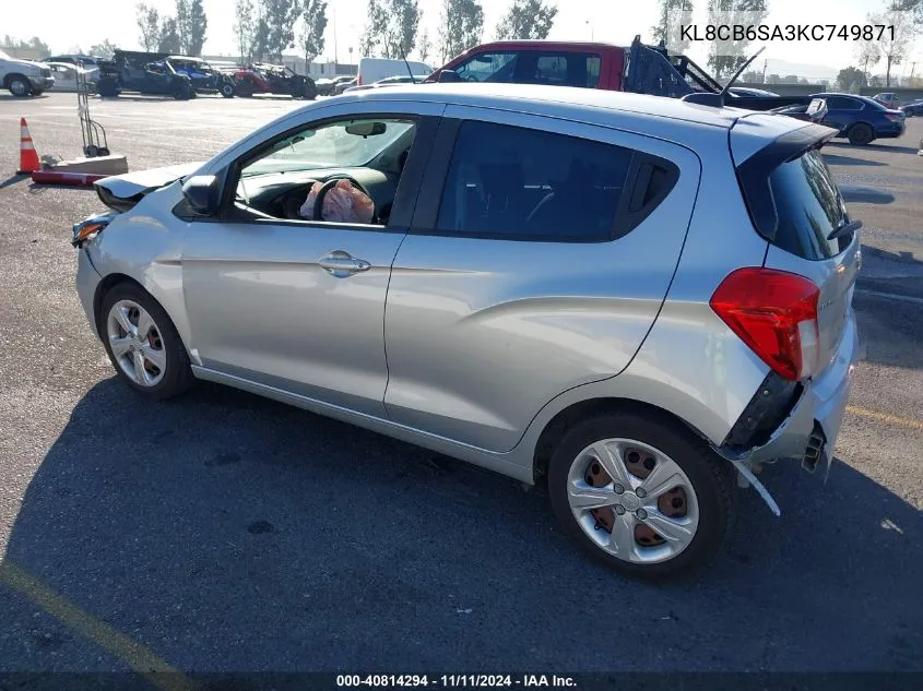 2019 Chevrolet Spark Ls VIN: KL8CB6SA3KC749871 Lot: 40814294