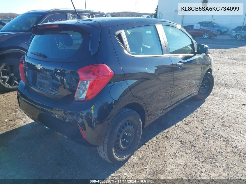 2019 Chevrolet Spark Ls Cvt VIN: KL8CB6SA6KC734099 Lot: 40832071