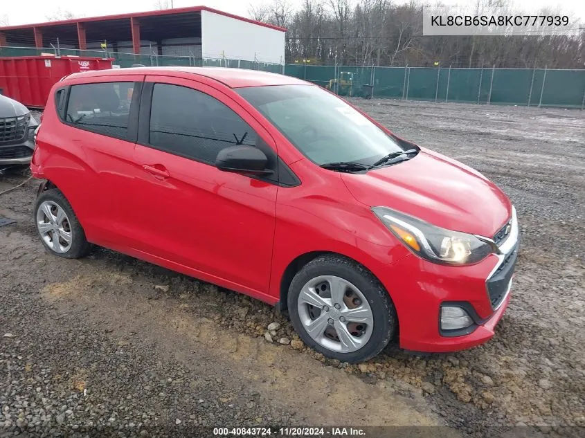 2019 Chevrolet Spark Ls Cvt VIN: KL8CB6SA8KC777939 Lot: 40843724