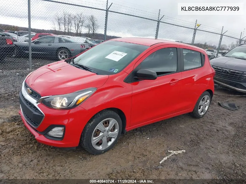 2019 Chevrolet Spark Ls Cvt VIN: KL8CB6SA8KC777939 Lot: 40843724