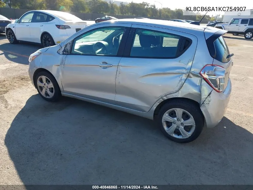 2019 Chevrolet Spark Ls Cvt VIN: KL8CB6SA1KC754907 Lot: 40846865